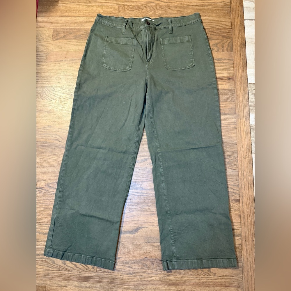 Madewell Olive Green Wide Leg Pants